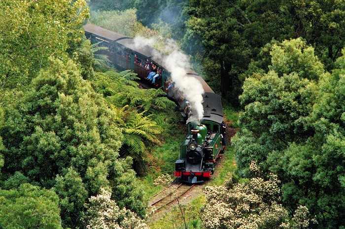  สถานที่ท่องเที่ยวเมลเบิร์น รถไฟไอน้ำ Puffing Billy 