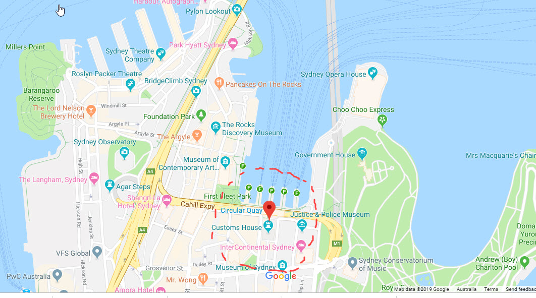 Circular Quay Wharf Map